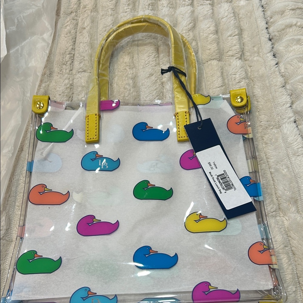 Dooney&Bourke Colorful Duck Print Transparent Tote Bag